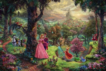 classical beauty collection fred sherry ross Painting - Sleeping Beauty Thomas Kinkade